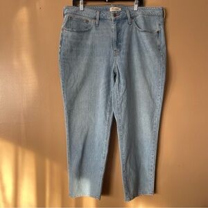 Madewell Light Classic Straight Leg Jeans size 16W